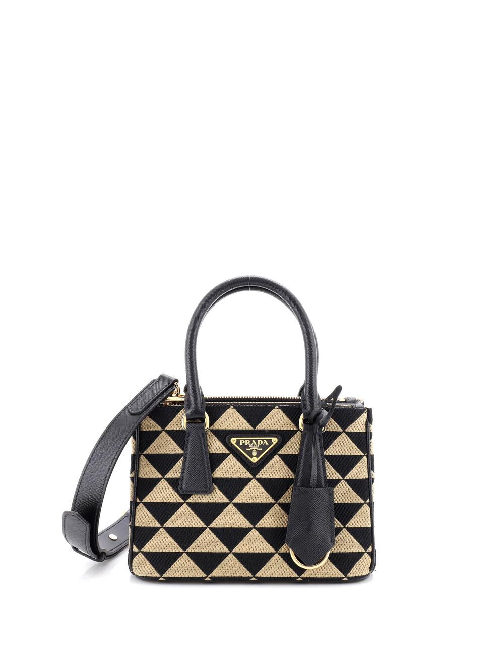 Prada Symbole Double Zip Tote Jacquard #374639P21B